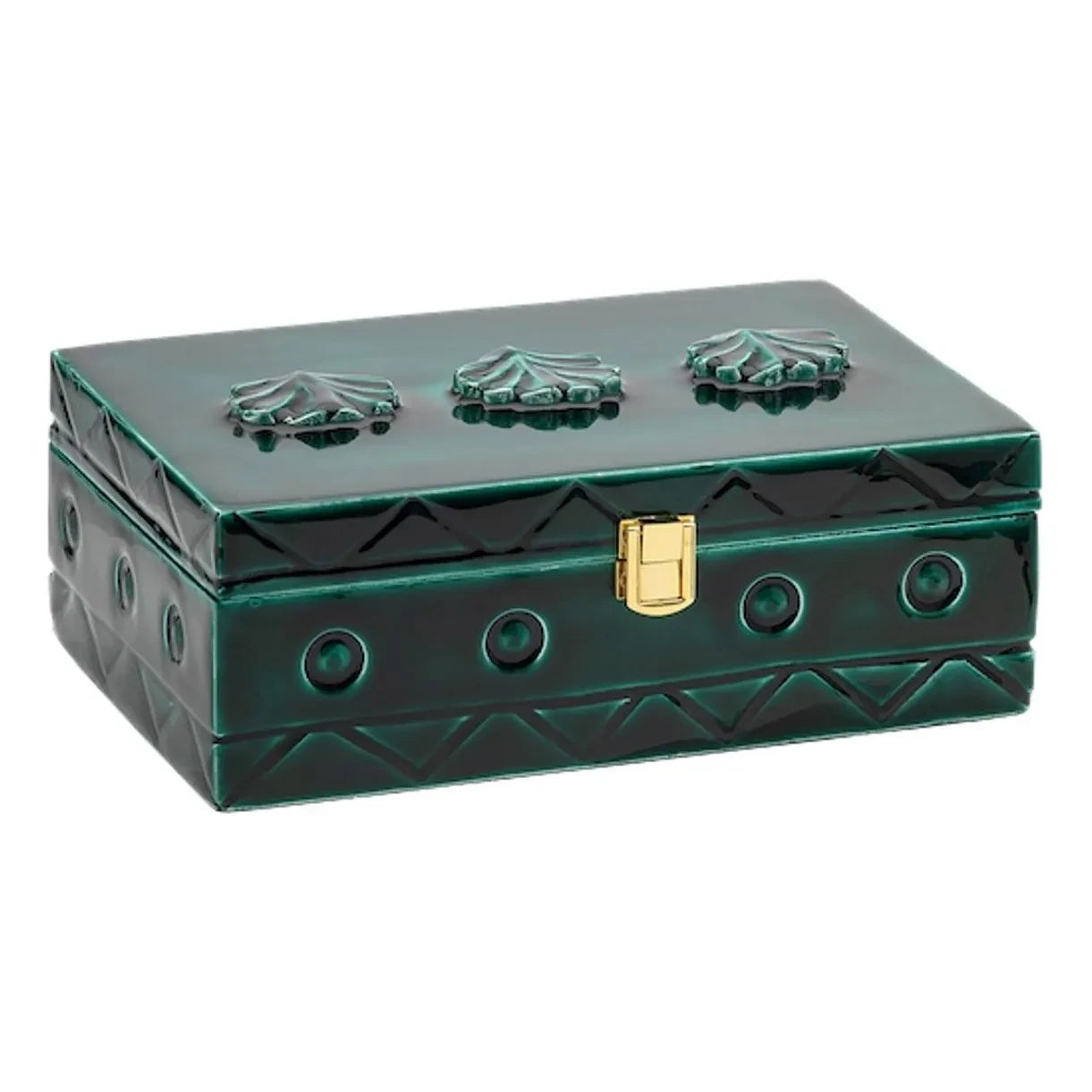 Anna + Nina - Caja de joyas de madera Tide | Verde