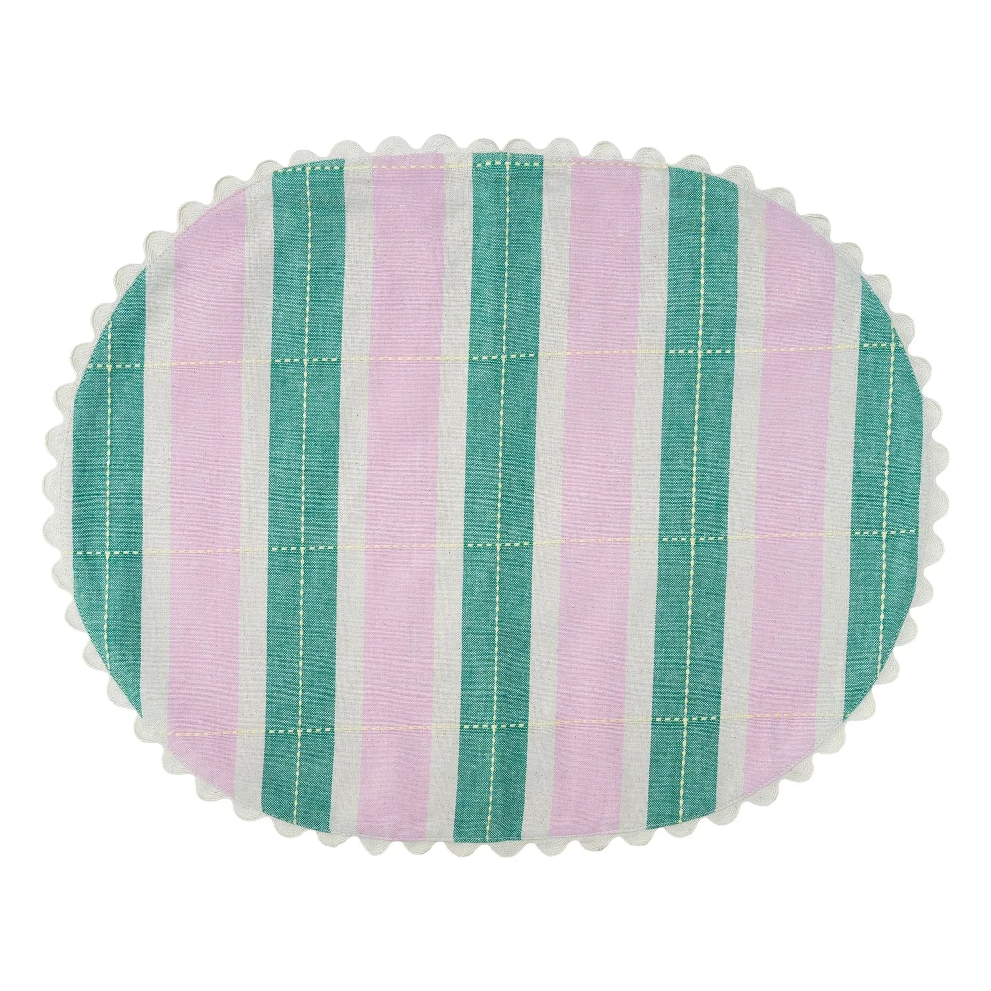 Tarta Gelatina - Manteles individuales de algodón orgánico - Set de 2 | Verde