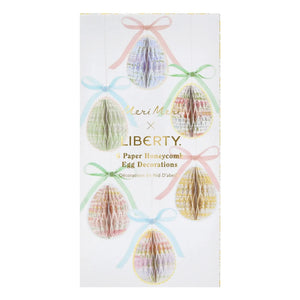Meri Meri - Huevos decorativos colgantes - Meri Meri x Liberty - Pack de 6
