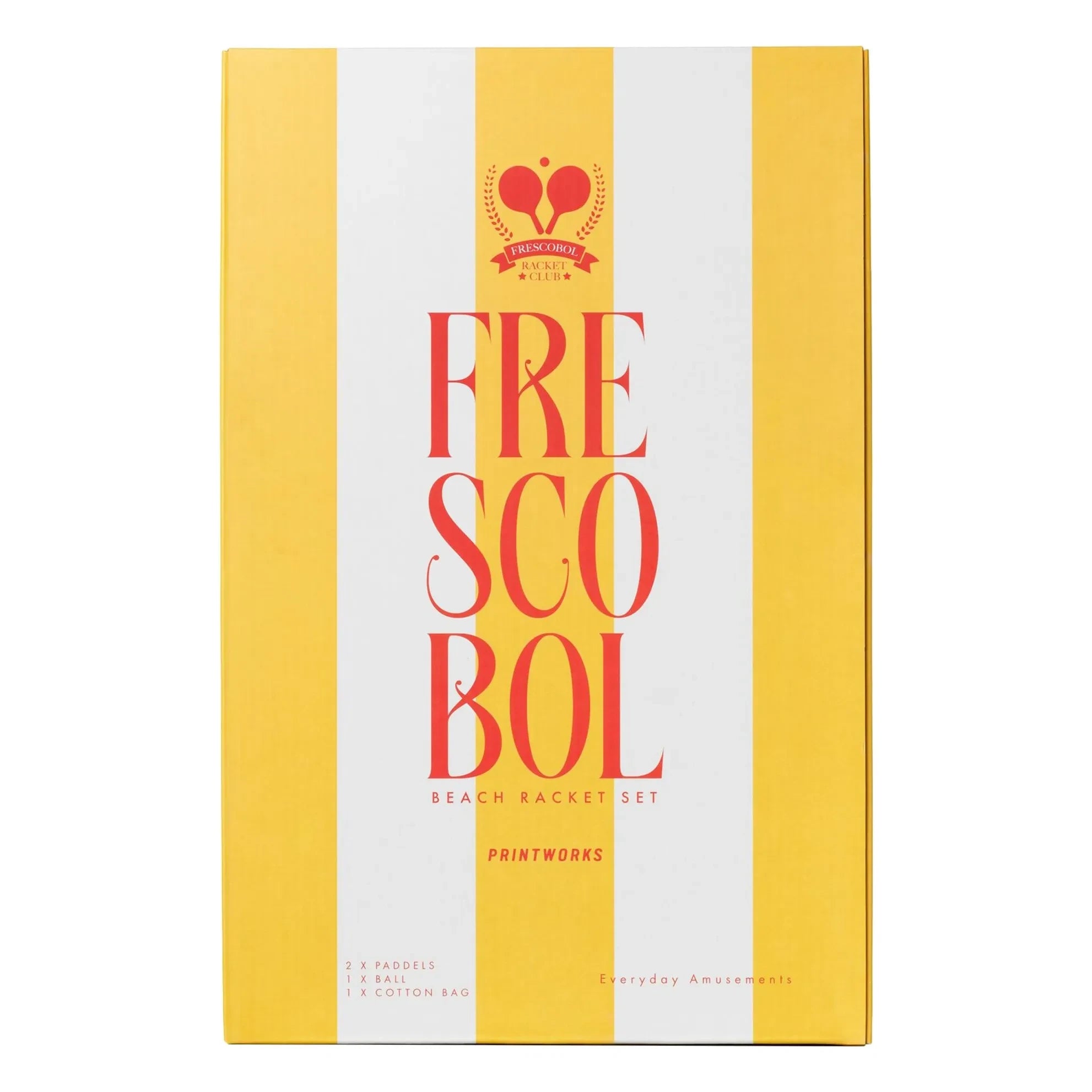 PrintWorks - Juego de raquetas de playa Frescobol - Set de 2 | Amarillo
