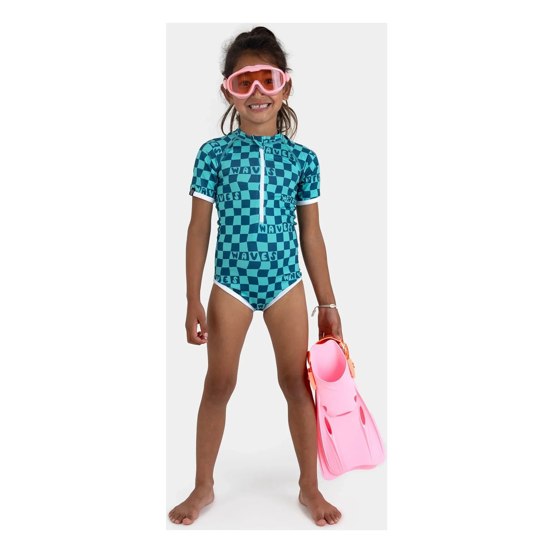 Beach & Bandits - Bañador con Protección UV de Fibra Reciclada Waves | Verde Menta