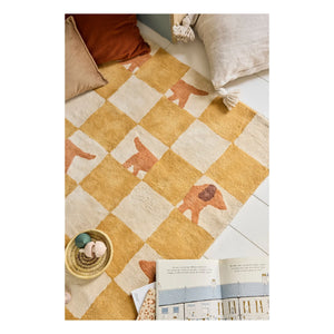Bleuu-studio - Alfombra Walter Damier | Mostaza