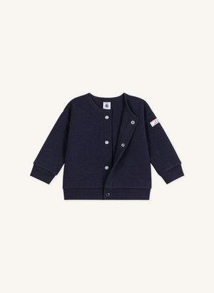 Petit Bateau - Cárdigan de algodón orgánico | Azul noche
