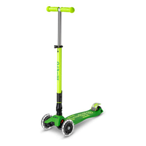 Patinete Micro - Maxi Plegable Neón LED | Verde