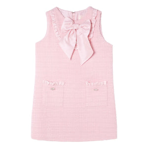 Tutu du Monde - Vestido de tweed con hojas rosa empolvado | Rosa empolvado