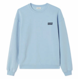 American Vintage - Plizzy Yuvarlak Yaka Sweatshirt | Açık Mavi