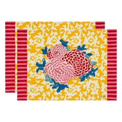Lisa Corti - Individuales Arabesque Corolla - Set de 2 | Amarillo