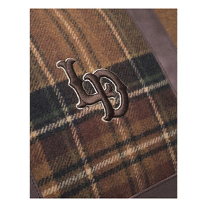 Les Deux - Wesam Check Bolsa de cuadros de lana de fin de semana | Marrón