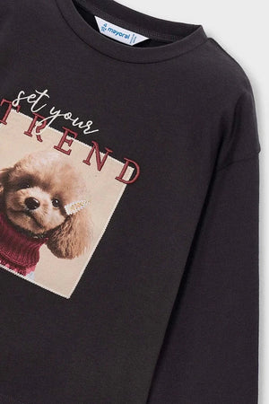 Blusa Mayoral de manga larga de algodón para niña