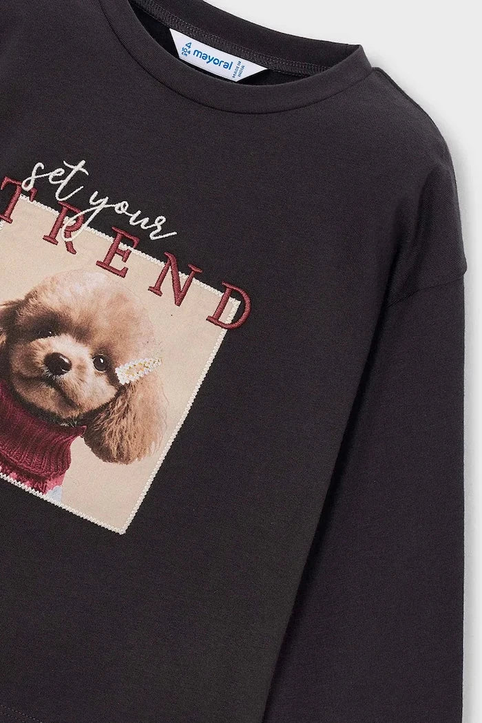 Blusa Mayoral de manga larga de algodón para niña