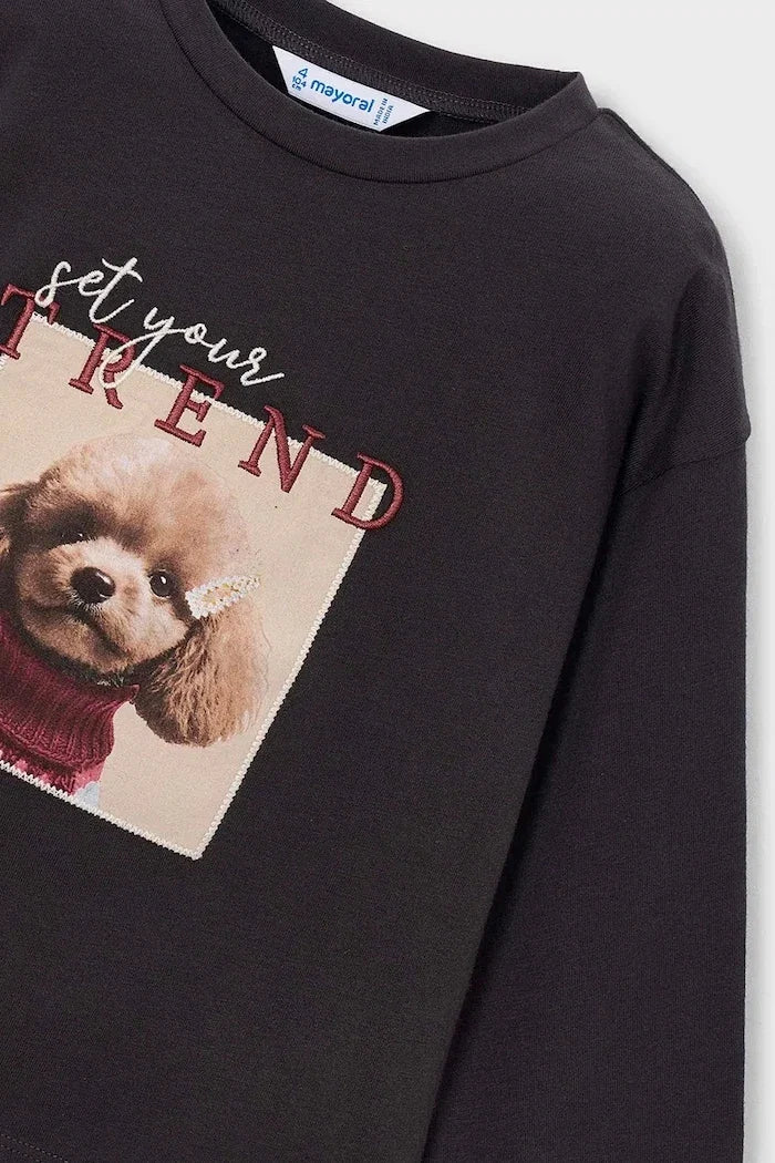 Blusa Mayoral de manga larga de algodón para niña