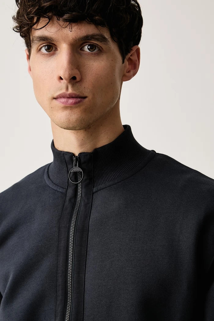 Sudadera Caldbeck Barbour de algodón con cremallera para hombre