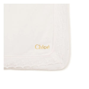Chloé - Set de pijama y manta de algodón orgánico | Blanco