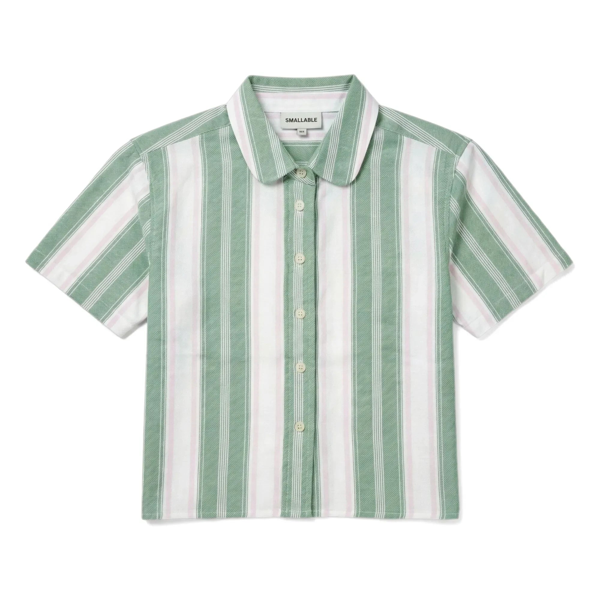 Smallable Kid - Camisa a rayas Sawyer | Verde menta