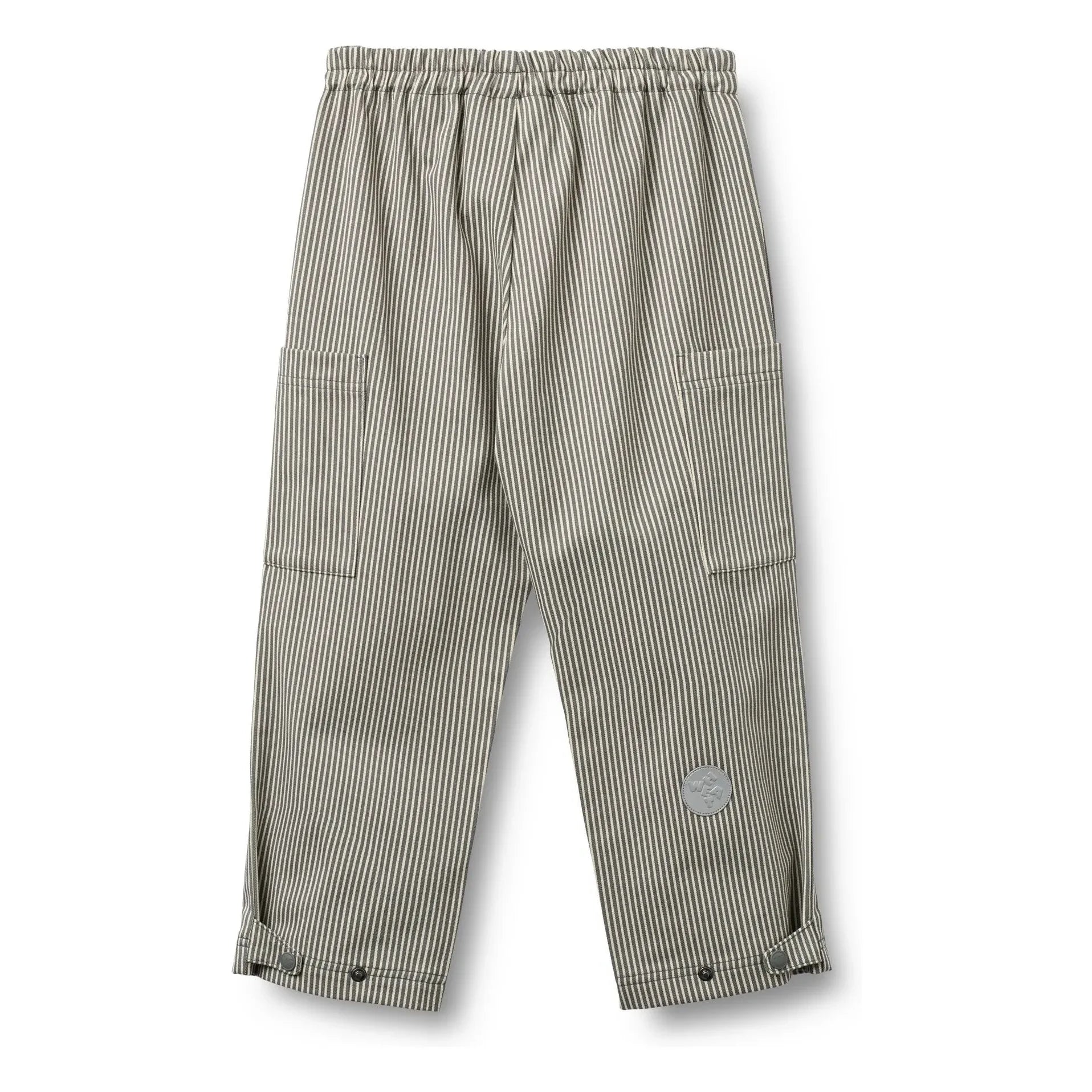 Trigo - Pantalones de Algodón Orgánico a Rayas Kalloa | Gris
