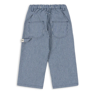 Konges Sløjd - Pantalones de algodón orgánico a rayas Luc | Azul