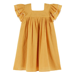 Emile et Ida - Vestido amarillo con volantes Voile