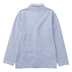 Service Works - Chaqueta de rayas de seersucker | Azul claro