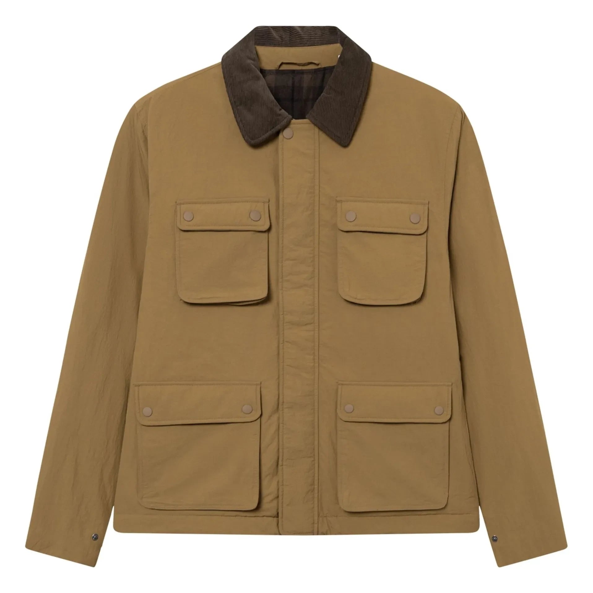 Les Deux - Chaqueta con cuello en contraste Nero Tech | Camel