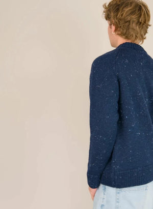 Origin Knitwear - Suéter de Lana Gruesa Raglan | Azul Oscuro