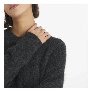 American Vintage - Jersey de cuello redondo East Alpaca | Gris carbón moteado