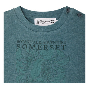 Bonpoint - Camiseta Tom de algodón orgánico | Azul pavo real