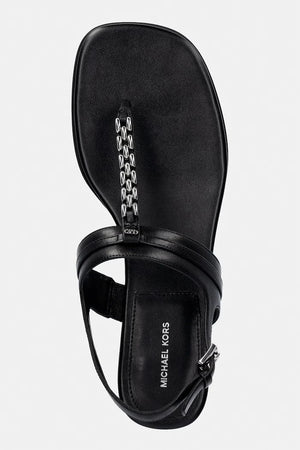 Sandalia plana de cuero para mujer Michael Michael Kors Marcia Thong