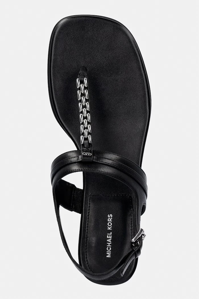 Sandalia plana de cuero para mujer Michael Michael Kors Marcia Thong