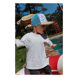 Hello Hossy - Gorra Trucker con Visera Curva para Béisbol con Fibras Recicladas | Azul Claro