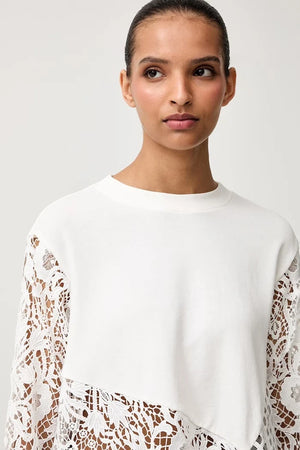 AllSaints Blusa de algodón y elastano MALORIE LS TOP para mujer