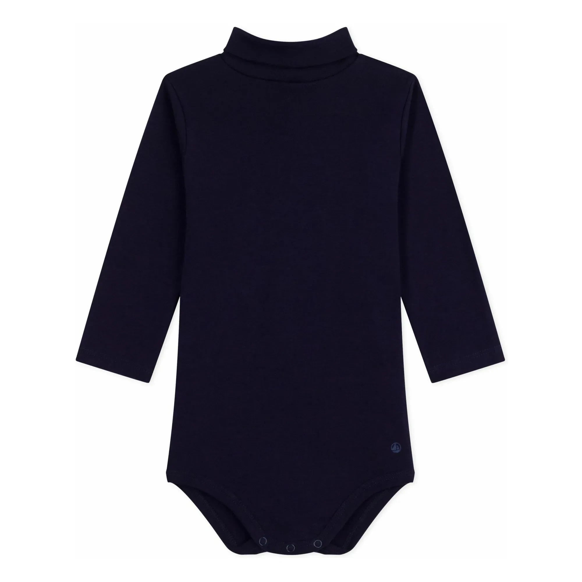 Petit Bateau - Body de cuello alto de algodón orgánico | Azul noche