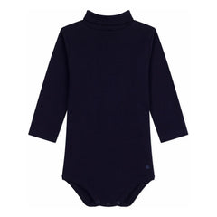 Petit Bateau - Body de cuello alto de algodón orgánico | Azul noche