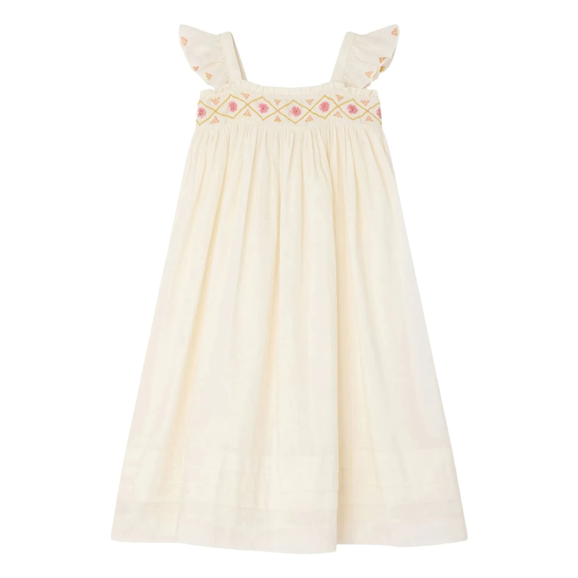 Bonpoint - Vestido de algodón orgánico Laora | Crudo