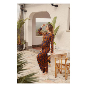 Colección Paloma - Blusa de Maternidad Mona Full Moon | Marrón