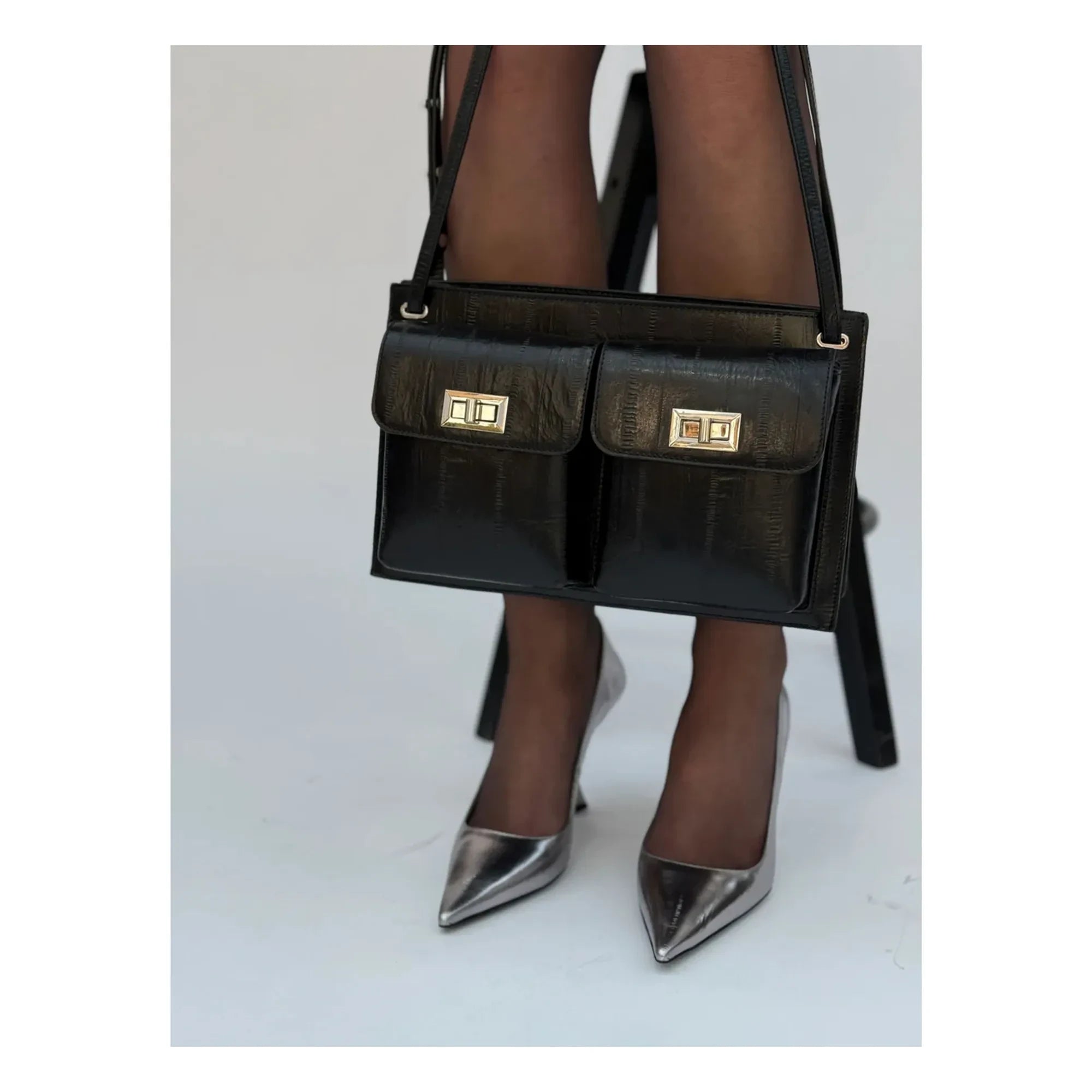 BY FAR - Bolso de cuero de cabra Billy | Negro