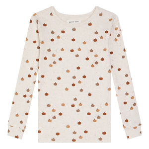Petit Lem - Pijama de algodón orgánico con estampado de calabazas | Gris