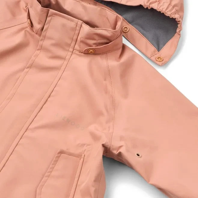 Liewood - Conjunto impermeable Manu de bloques de color hecho con fibras recicladas | Rosa