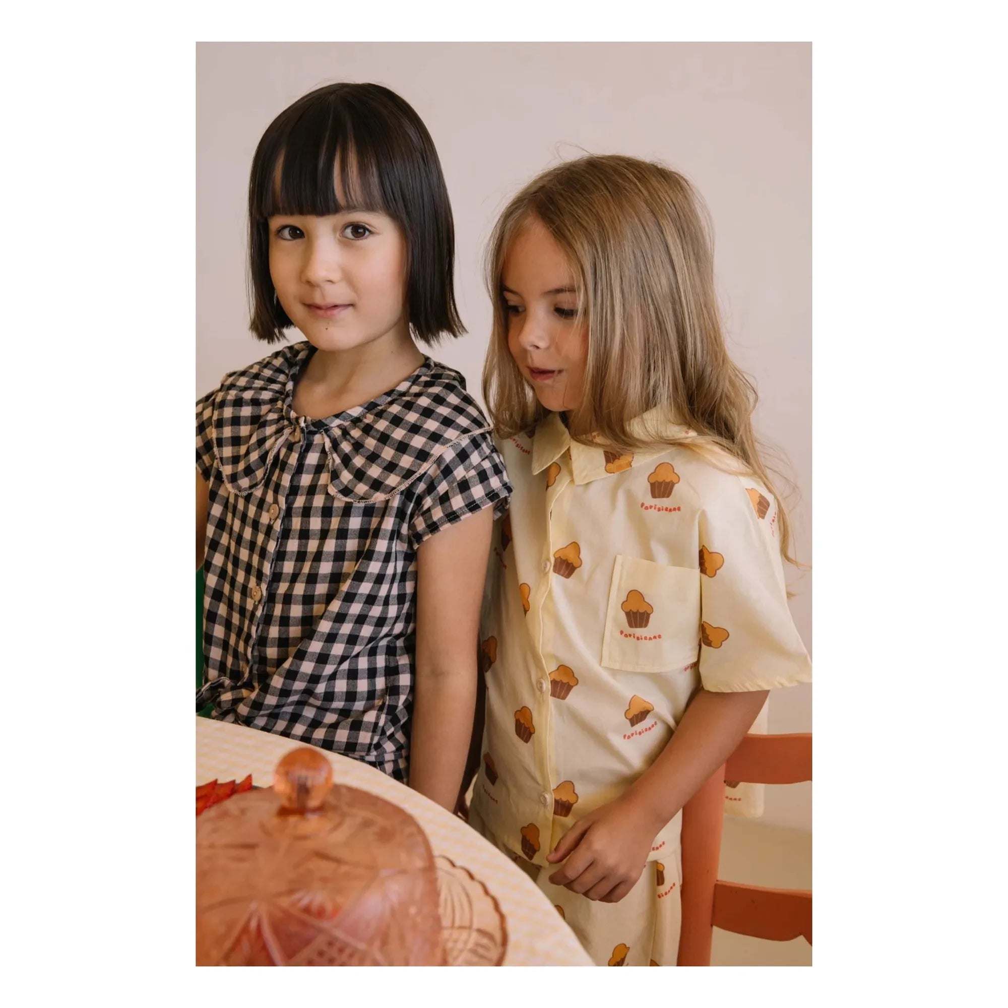 Studio Bohème - Camisa de algodón orgánico Voile Brioches | Amarillo claro