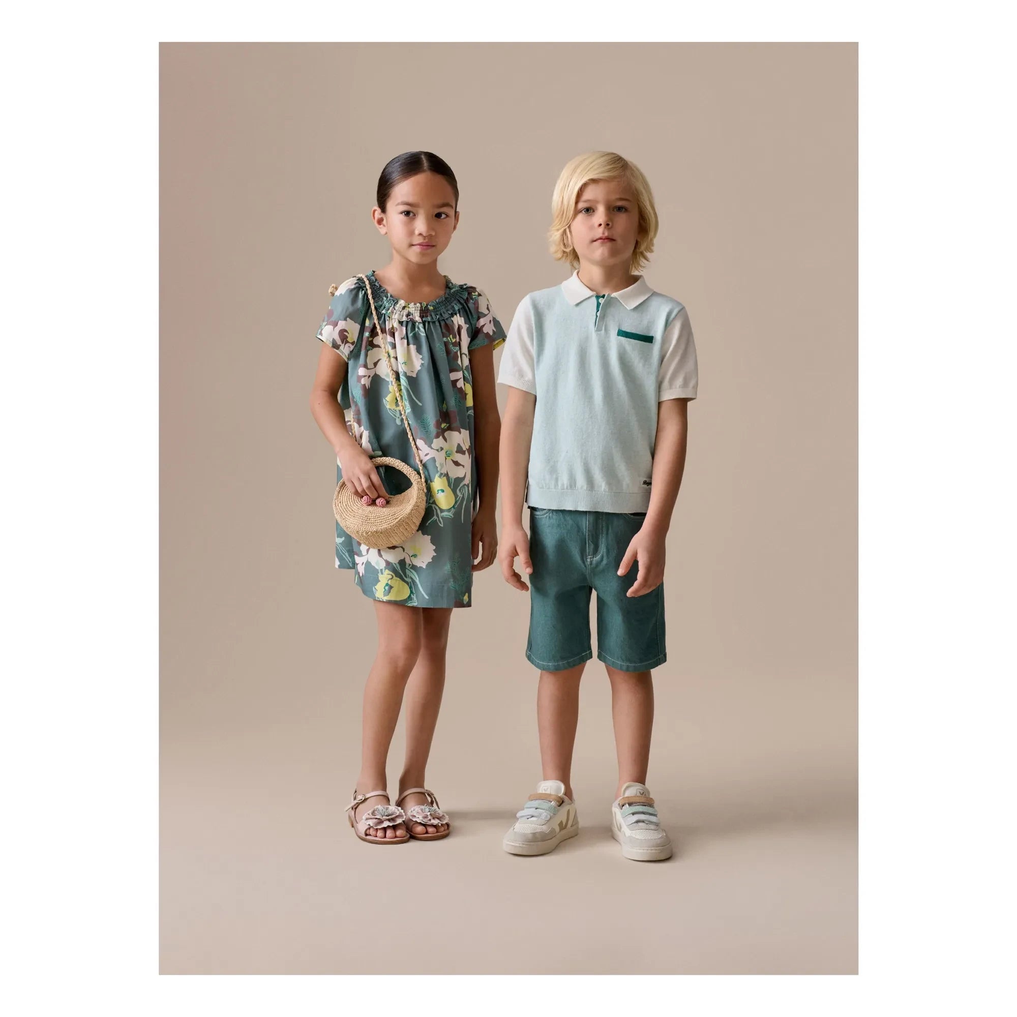 Bonpoint - Vestido Goldie con estampado floral de algodón orgánico | Verde oscuro