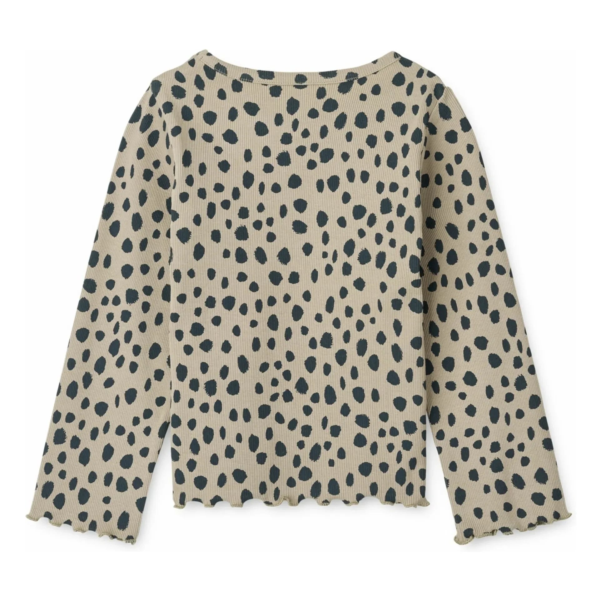 Liewood - Camiseta de Algodón Orgánico Acanalado Nieve | Beige