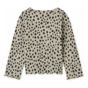Liewood - Camiseta de Algodón Orgánico Acanalado Nieve | Beige