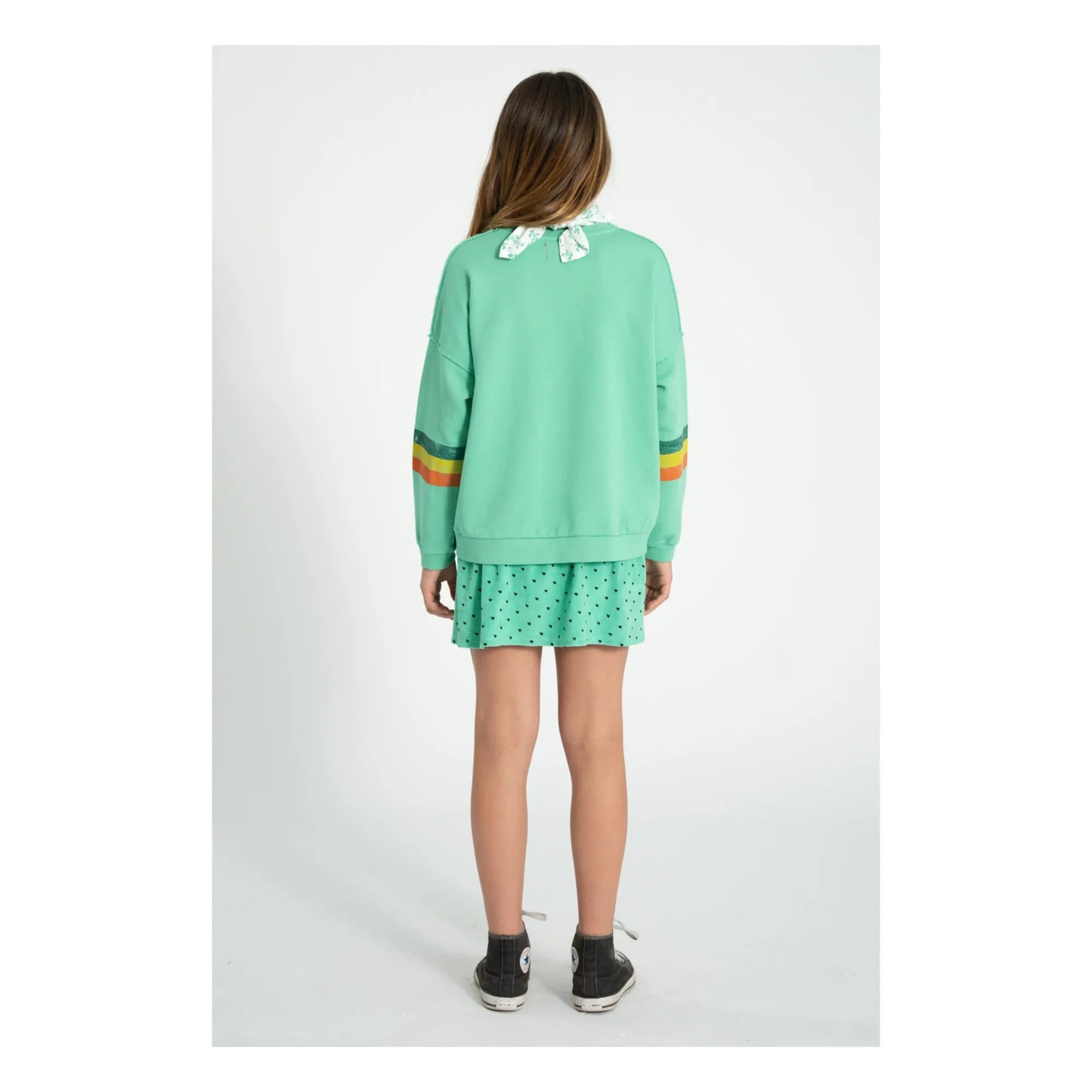 Piupiuchick - Sudadera a rayas de algodón orgánico | Verde