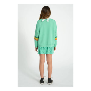 Piupiuchick - Sudadera a rayas de algodón orgánico | Verde