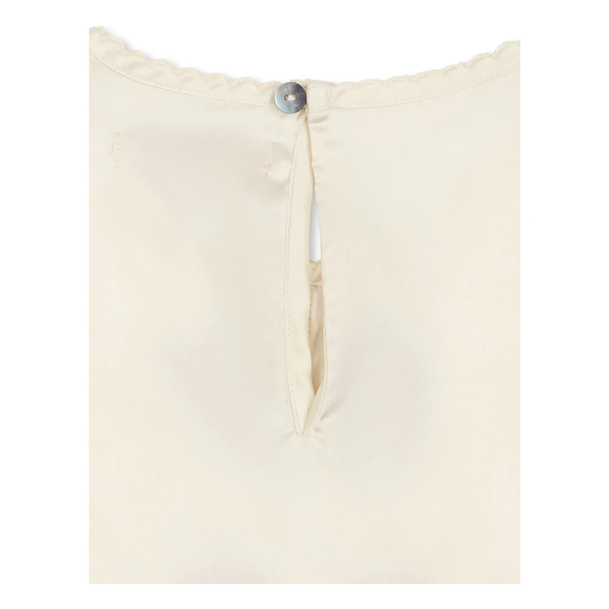 Konges Sløjd - Blusa con lazos bordada brillante | Crudo