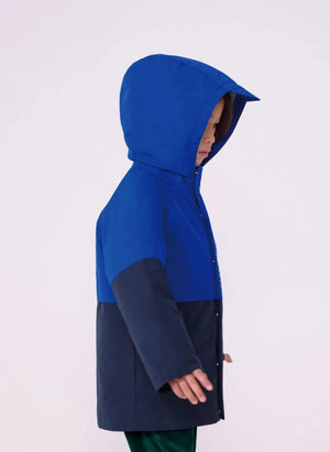 Petit Bateau - Renk bloklu parka | Mavi