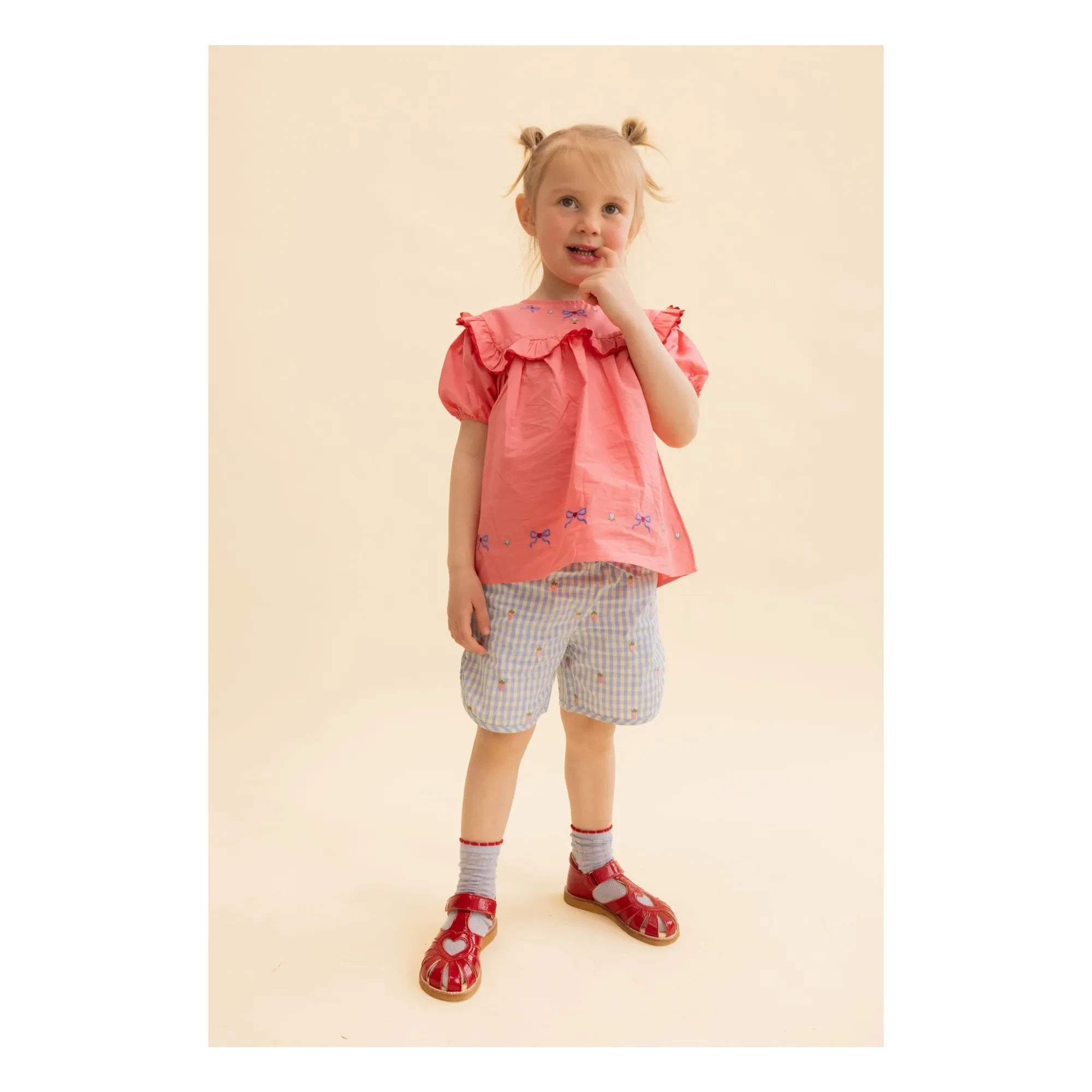 Flöss - Millie Vichy shorts | Azul claro