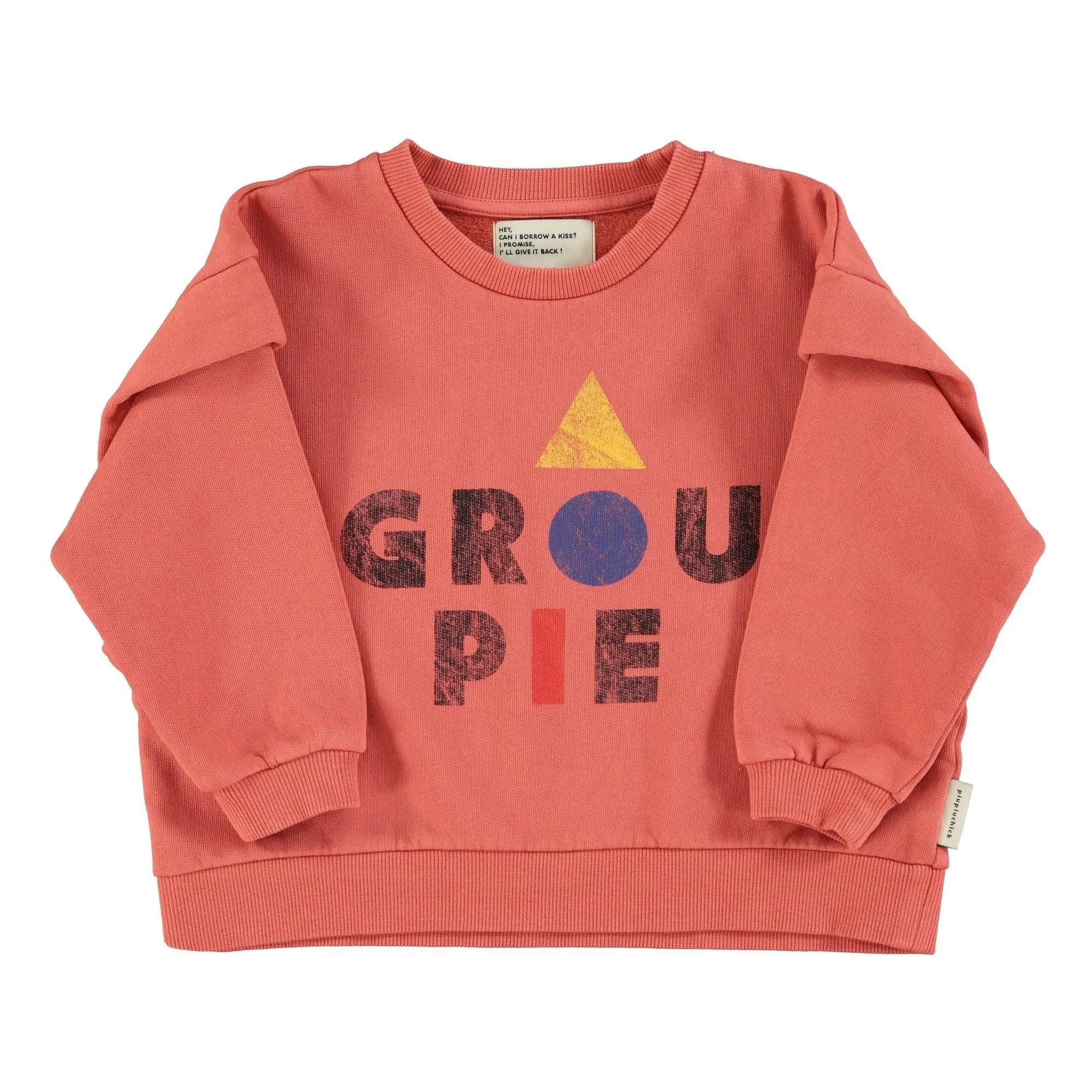 Piupiuchick - Sudadera con volantes de algodón orgánico Groupie | Coral
