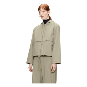 Rains - Chaqueta Corta con Cordón Hardshell W3 | Beige