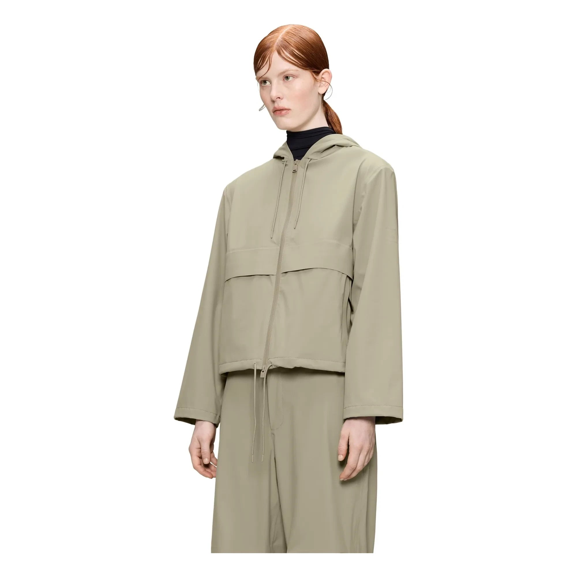 Rains - Chaqueta Corta con Cordón Hardshell W3 | Beige