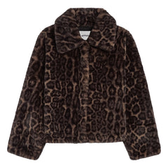 Apparis - Chaqueta Elis Leopard de fibra reciclada | Marrón